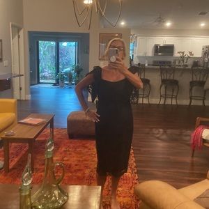 Lace below the knee cold shoulder dress. Never worn